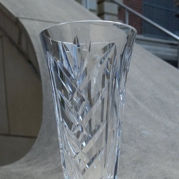 Waterford Crystal Kilbarry Flared Fluted Footed Bud Vase 7" - Picture 4 of 12